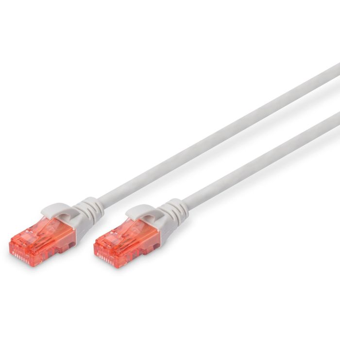 DIGITUS Patchkabel Cat6 U/UTP 2xRJ45 2.0m grau Hebelschutz Polybeutel