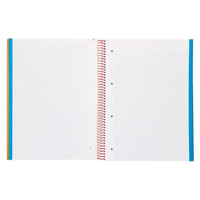 Cuaderno Espiral Liderpapel A4 Micro Jolly Tapa Forrada 140H 75 gr Cuadro 5 mm 5 Bandas4 Taladros Color Naranja 4