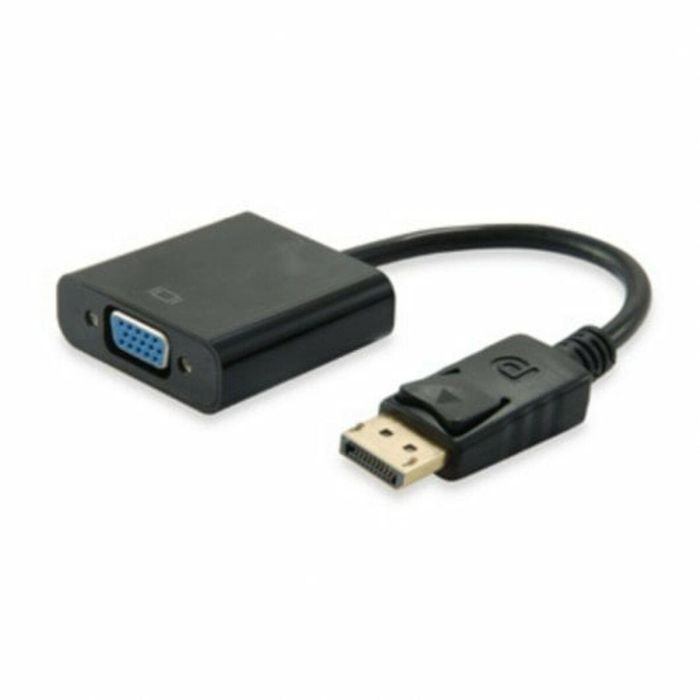 Equip Adaptador de DisplayPort a VGA Macho a Hembra, Soporta hasta 1920x1200 y Full HD, Carcasa de Aluminio Duradera, 15cm 1