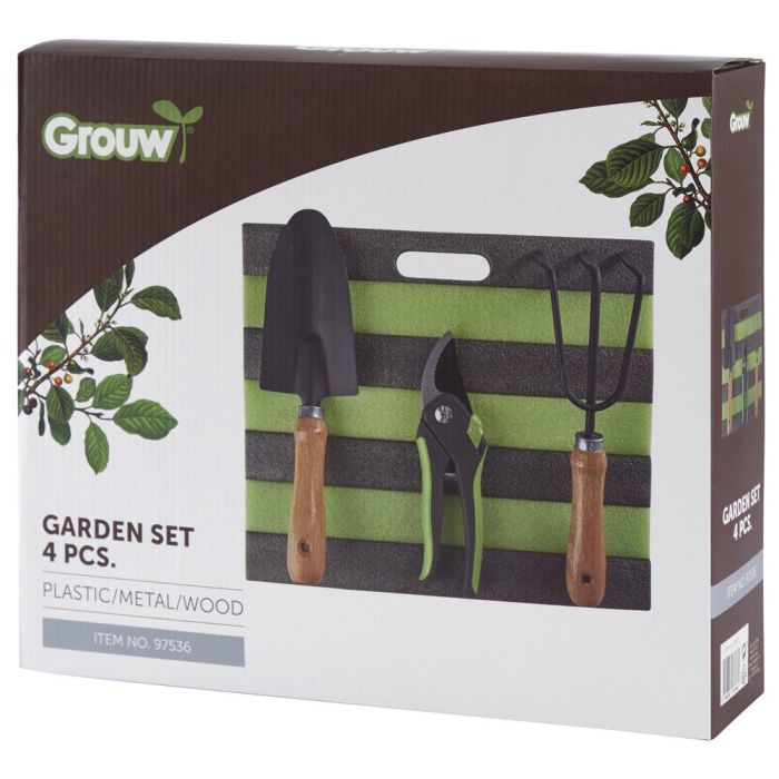 Conjunto de jardín 4 piezas gris fresco/verde grouw 2