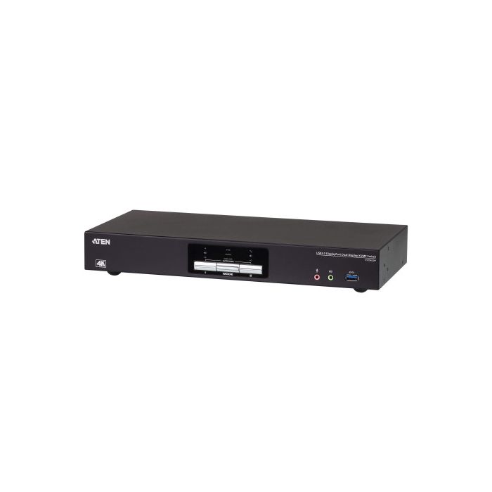 Aten 2-Port USB 3.0 4K DisplayPort Dual Display KVMP Switch - 4096x2160, 3.5mm, RJ-45, HDCP