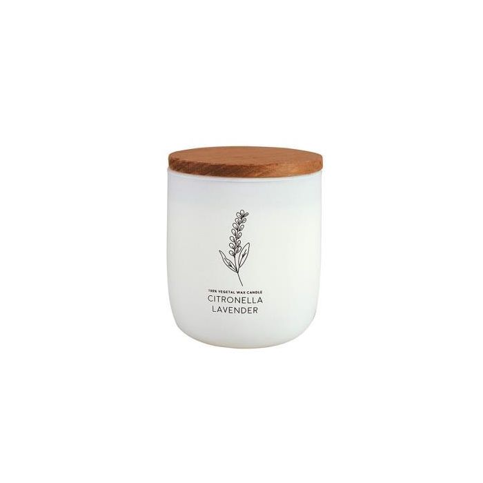 CERABELLA Citvasv Vela Vaso Citronela-Lavanda, Cera de Soja, Antimosquitos, 7x9cm