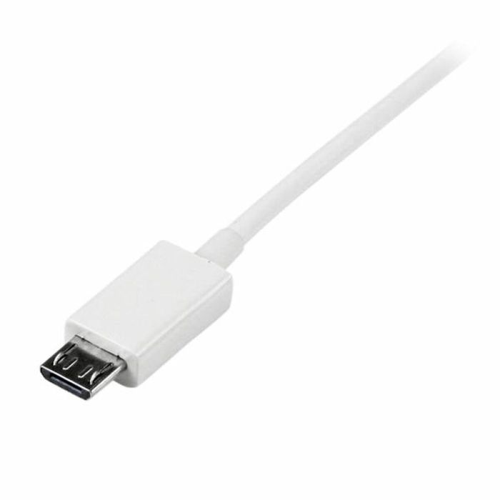 Cable USB a micro USB Startech USBPAUB1MW Blanco 1 m 1