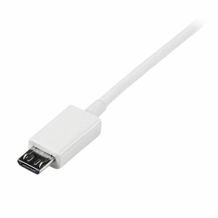 Cable USB a micro USB Startech USBPAUB2MW Blanco Amarillo (4 Unidades) 1