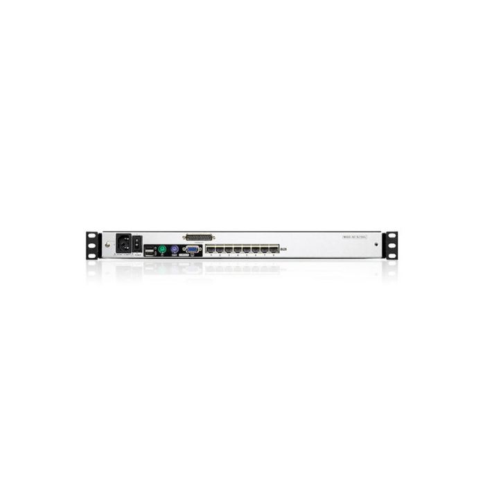 Aten KL1508A Consola LCD Dual Rail con Switch KVM Integrado Multi-interfaz Cat 5 de 8 Puertos