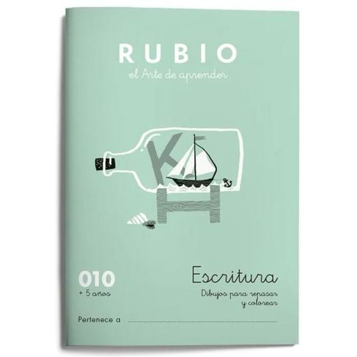 Cuaderno de escritura y caligrafía Rubio Nº10 A5 Español 20 Hojas (10 Unidades) 1