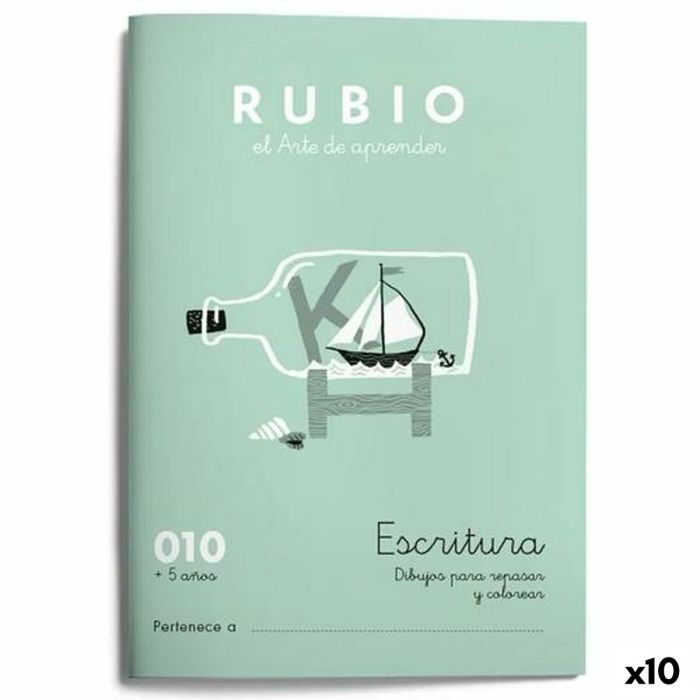 Cuaderno de escritura y caligrafía Rubio Nº10 A5 Español 20 Hojas (10 Unidades) Cuaderno de escritura y caligrafía Rubio Nº10 A5 Español 20 Hojas (10 Unidades)