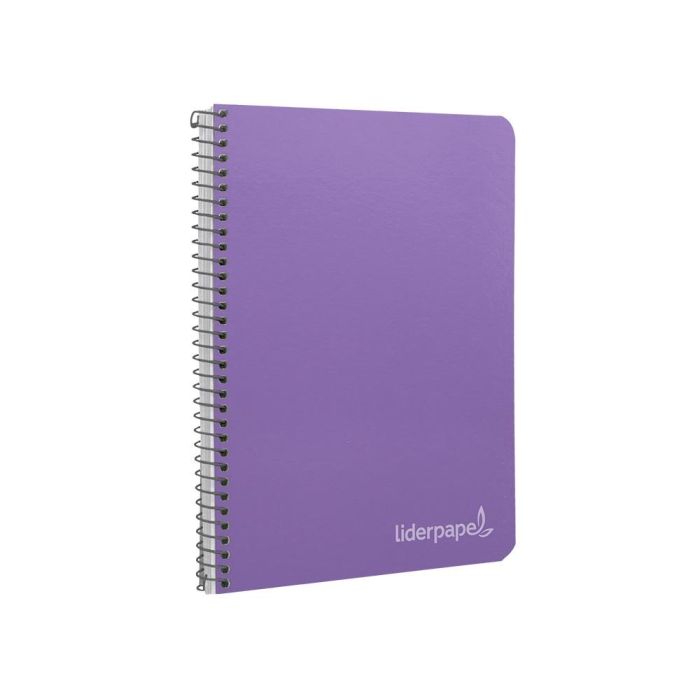 Cuaderno Espiral Liderpapel Cuarto Witty Tapa Dura 80H 75 gr Cuadro 4 mm Con Margen Color Violeta 5 unidades 3