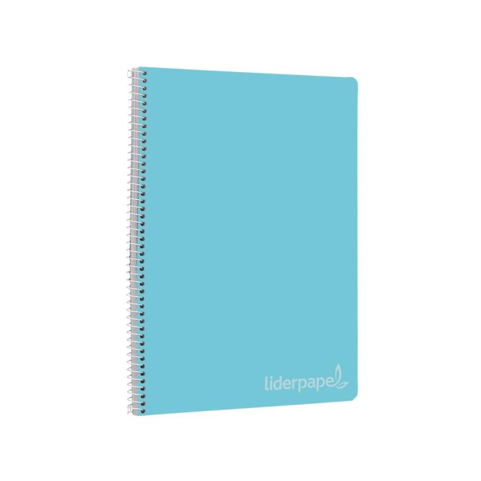 Cuaderno Espiral Liderpapel Folio Witty Tapa Dura 80H 75 gr Cuadro 4 mm Con Margen Color Celeste 5 unidades 1