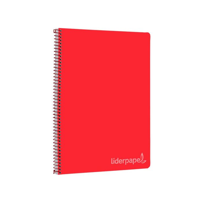 Cuaderno Espiral Liderpapel Folio Witty Tapa Dura 80H 75 gr Cuadro 4 mm Con Margen Color Rojo 5 unidades 2