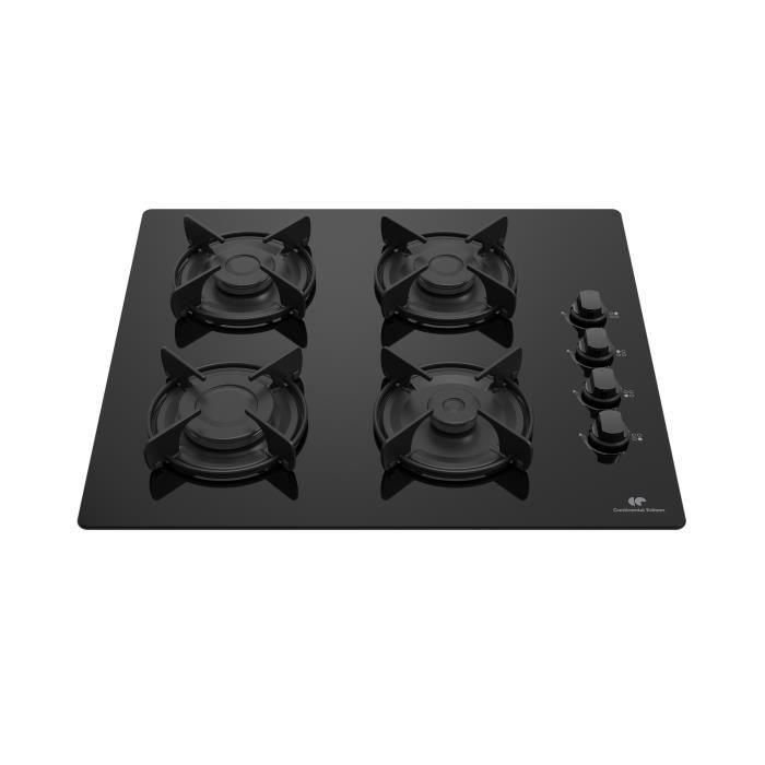 Continental Edison CECTG4VB1 Placa de Cocción a Gas de 4 Fuegos, Modelo Fayers, con Superficie de Vidrio Negro 1 Continental Edison CECTG4VB1 Placa de Cocción a Gas de 4 Fuegos, Modelo Fayers, con Superficie de Vidrio Negro 1