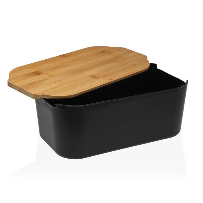 Panera Negra Con Tabla Cortar Versa 18X12CM (2 Unidades) 1 Panera Negra Con Tabla Cortar Versa 18X12CM (2 Unidades) 1