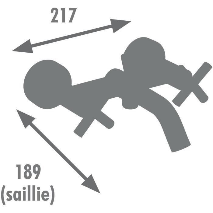 Edouard Rousseau EDO3047404061678 Mezclador de Baño y Ducha NANKA Negro 1