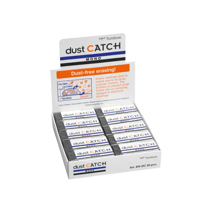 Tombow Goma de borrar Mono Dust Catch Polimera PVC Negra Atrapa Residuos Papel Dibujo Técnico 4