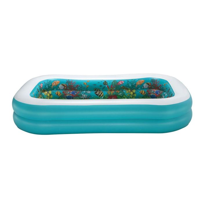 Bestway Piscina Hinchable 2 Camaras Fondo 3D Marino con Accesorios 262x175x51 cm +3 Años Jardin 54177 13