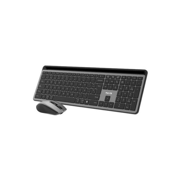NGS ECLIPSEKIT Kit Teclado y Ratón Inalámbricos Silencioso, Recargable, Multimodo 2.4GHz/Bluetooth, 12 Teclas Multimedia, DPI 800-1600 NGS ECLIPSEKIT Kit Teclado y Ratón Inalámbricos Silencioso, Recargable, Multimodo 2.4GHz/Bluetooth, 12 Teclas Multimedia, DPI 800-1600