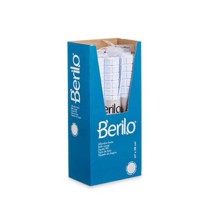 Alfombra Baño Antideslizante Cuadros Blanco Grd Berilo 6X45CM (6 Unidades) 2 Alfombra Baño Antideslizante Cuadros Blanco Grd Berilo 6X45CM (6 Unidades) 2