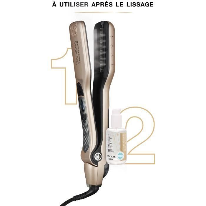 SAINT ALGUE 3992 - Caja Demeliss Titanium: Plancha al vapor + Elixir Tratamiento de brillo ritual 50ml - 150 ° C a 230 ° C - Auto stop 5 SAINT ALGUE 3992 - Caja Demeliss Titanium: Plancha al vapor + Elixir Tratamiento de brillo ritual 50ml - 150 ° C a 230 ° C - Auto stop 5