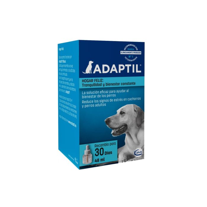 Adaptil Recambio 48 mL para Perros | Duración 1 Mes | Ayuda a Calmar Ansiedad y Estrés en Casa | Con Feromona Apaciguamiento Canino