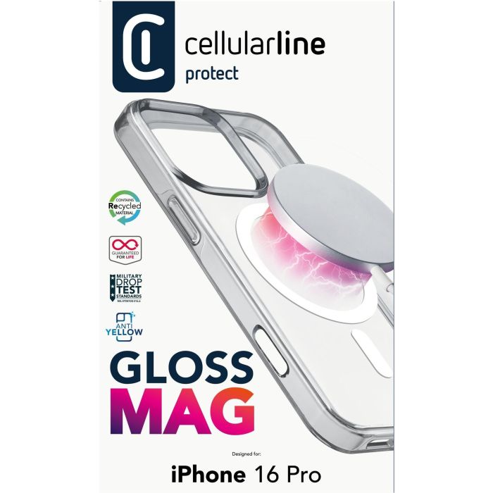 Cellularline Gloss MagSafe Case MAG iPhone 16 Pro Transparent 1