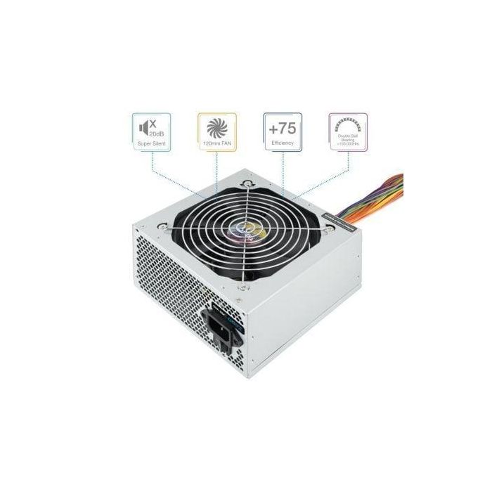 TooQ TQAPOLO-500SP Fuente de Alimentación 500W PFC Activo ATX 12V V1.3 Ventilador Silencioso 120mm Eficiencia >78% 1 TooQ TQAPOLO-500SP Fuente de Alimentación 500W PFC Activo ATX 12V V1.3 Ventilador Silencioso 120mm Eficiencia >78% 1