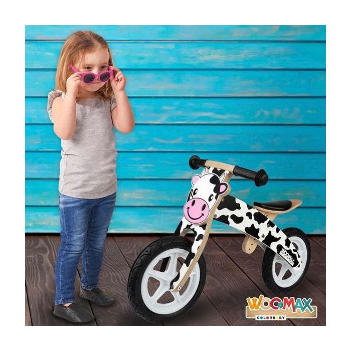 Moto correpasillos de madera vaca woomax 12" 85x37x53 cm 6 Moto correpasillos de madera vaca woomax 12" 85x37x53 cm 6