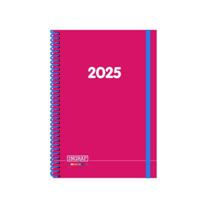 AGENDA 2025 MEDITERRANEO DIA/PAGINA 15x21 COL.SURTIDOS ESPIRAL CASTELLANO INGRAF 355430 2