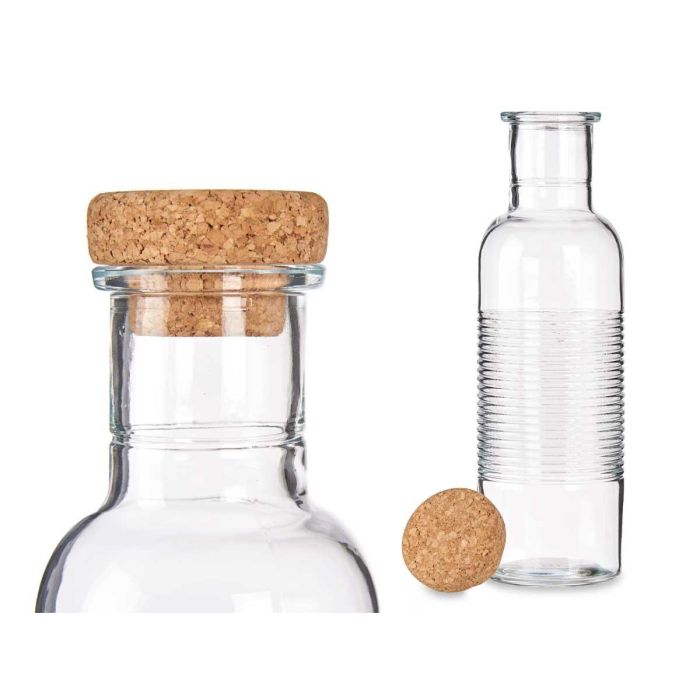 Botella Hoop Pasabahce 1070 ml con tapón de corcho, vidrio transparente - 8.5x29.5x8.5 cm (6 Unidades) 3 Botella Hoop Pasabahce 1070 ml con tapón de corcho, vidrio transparente - 8.5x29.5x8.5 cm (6 Unidades) 3