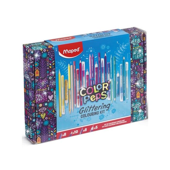 Maped kit de coloreado brillante glittering colores surtidos