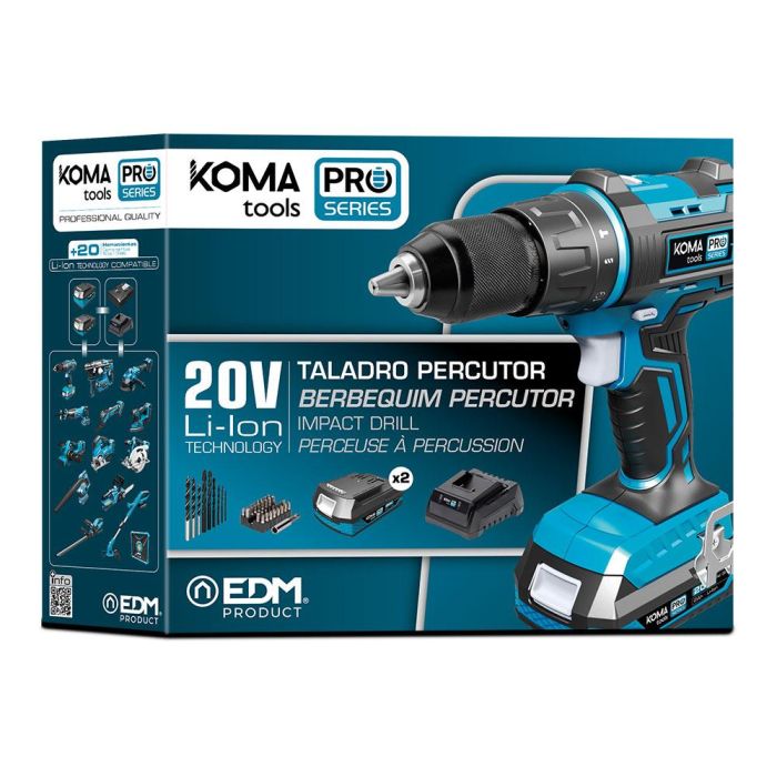 Kit maletin taladro percutor/atornillador 20 v con 2 baterias 2.0a y cargador 22,5 x 20,3 cm pro series 4 Kit maletin taladro percutor/atornillador 20 v con 2 baterias 2.0a y cargador 22,5 x 20,3 cm pro series 4