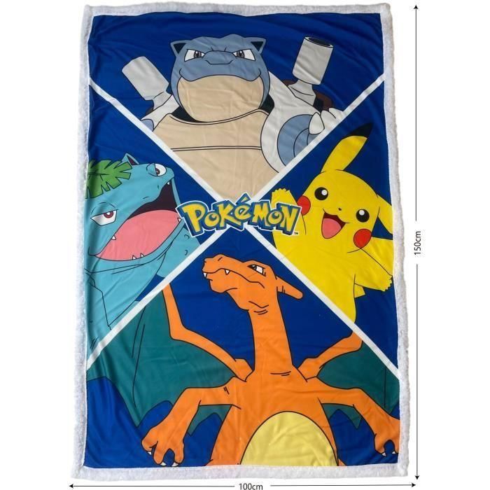Manta Sherpa - POKEMON - Evoluciones Pokémon Let's Go - 100 x 150 cm 3 Manta Sherpa - POKEMON - Evoluciones Pokémon Let's Go - 100 x 150 cm 3
