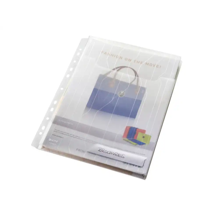 Leitz Funda Multitaladro Polipropileno Transparente con Fuelle DIN A4 200 micras Bolsa de 3 Unidades 2
