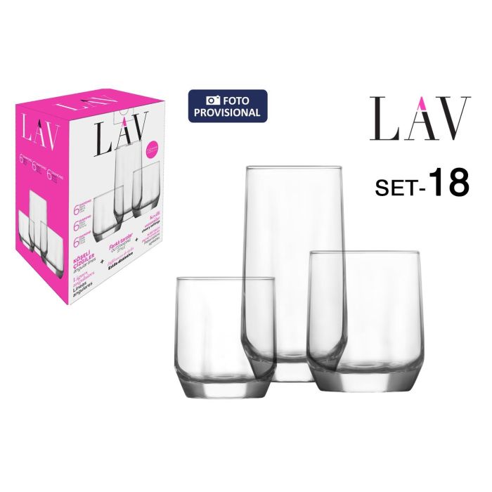 Set 18 Vasos Diamond 385/310/215 cc - LAV (2 Cajas) Set 18 Vasos Diamond 385/310/215 cc - LAV (2 Cajas)