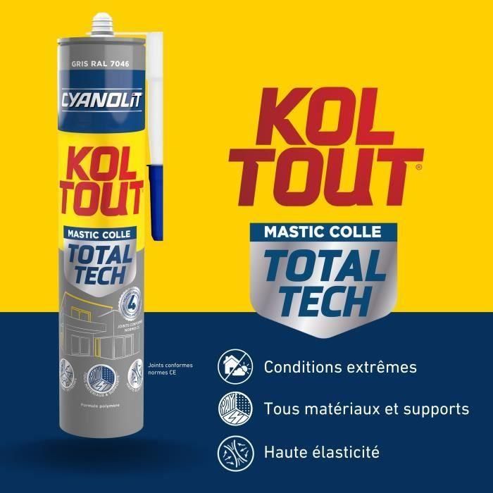Cyanolit CYA3045203003103 Adhesivo Fijación y Sellado Total Tech Gris 290 ml Multimaterial Resistente y Flexible 3 Cyanolit CYA3045203003103 Adhesivo Fijación y Sellado Total Tech Gris 290 ml Multimaterial Resistente y Flexible 3