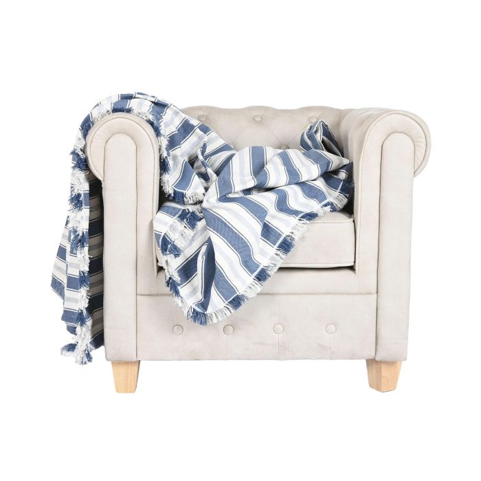 Manta Home ESPRIT Azul Gris Rayas 3 Manta Home ESPRIT Azul Gris Rayas 3
