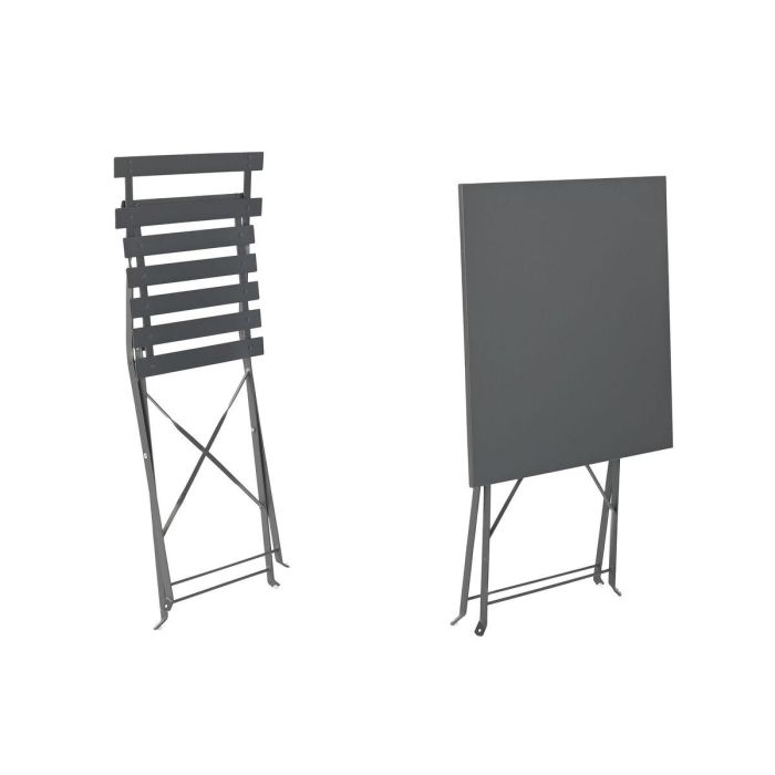Mesa Terraza Y Jardin DKD Home Decor Gris 60 x 71 x 60 cm Set de 3 2