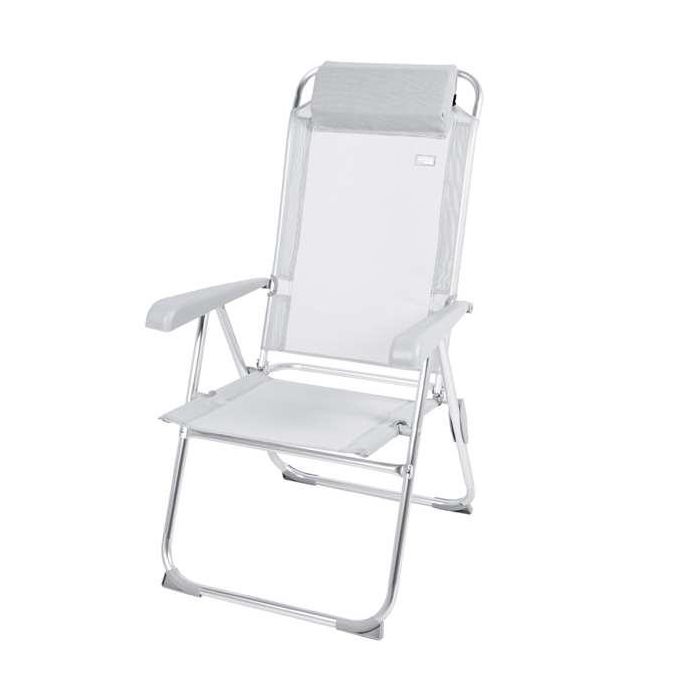 Silla camping aluminio y textileno reclinable aktive 44x55x101cm Silla camping aluminio y textileno reclinable aktive 44x55x101cm