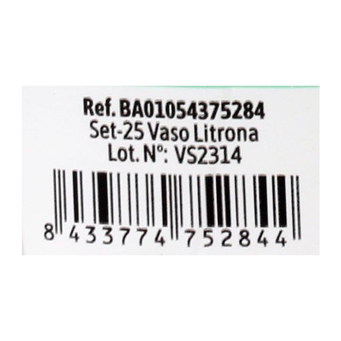 Algon Set de 25 Vasos Litrona, 11 x 15.5 x 11 cm (12 Unidades) 3