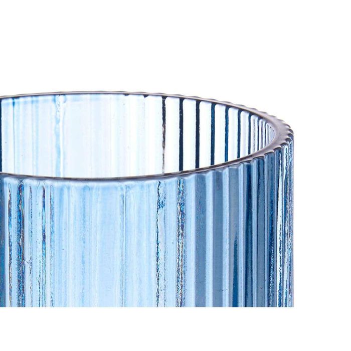 Vaso Rayas Azul Cristal 270 ml (6 Unidades) 2