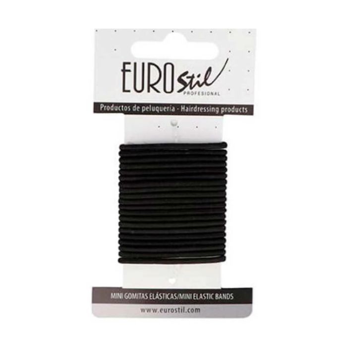 Eurostil Caja carton gomas negras mini pack