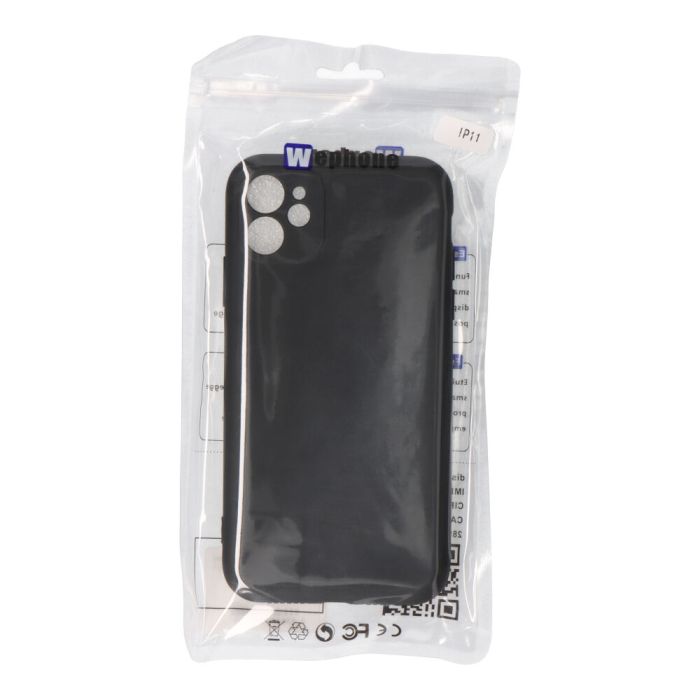 Carcasa negra de plástico soft touch para iphone 11 2