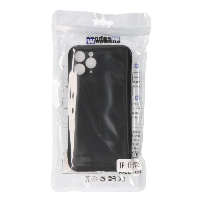 Carcasa negra de plástico soft touch para iphone 11 pro 2