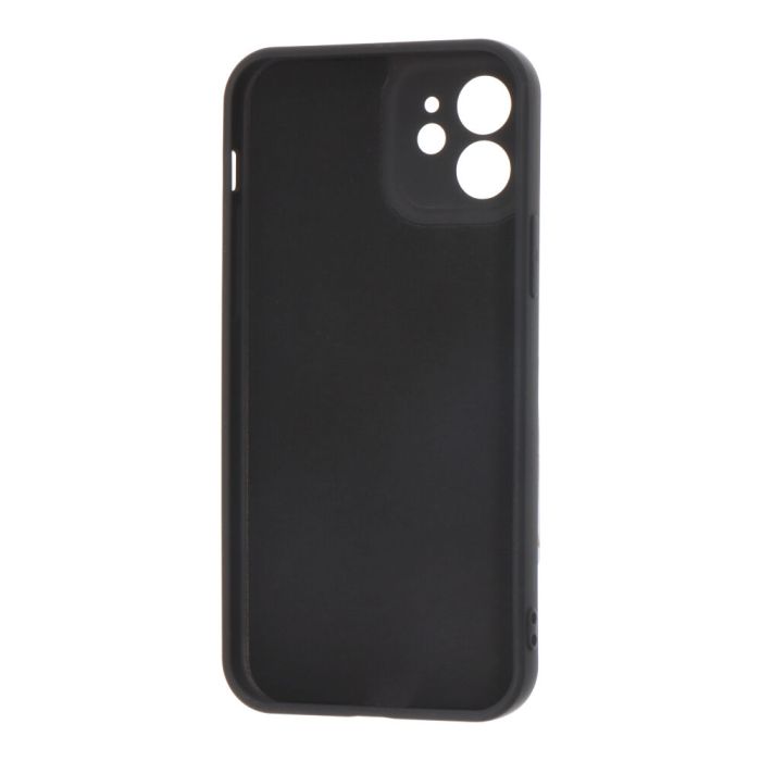 Carcasa negra de plástico soft touch para iphone 12 1
