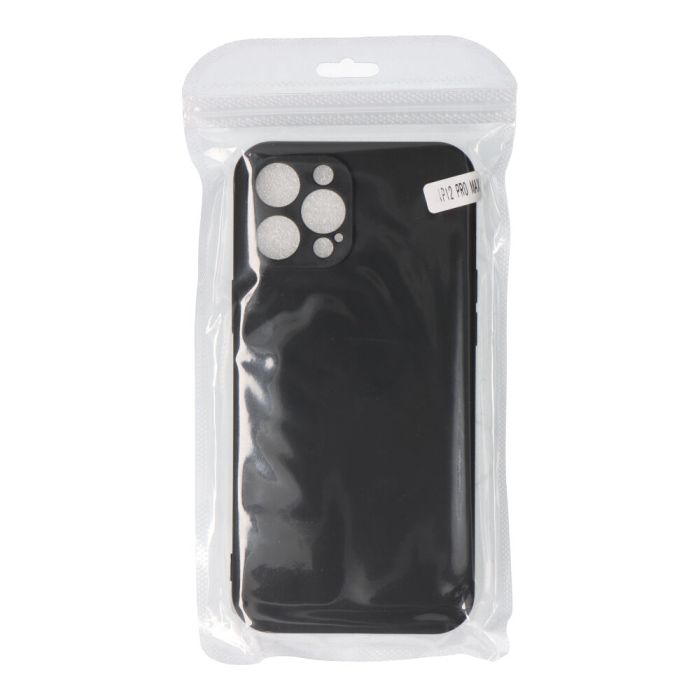 Carcasa negra de plástico soft touch para iphone 12 pro max 2