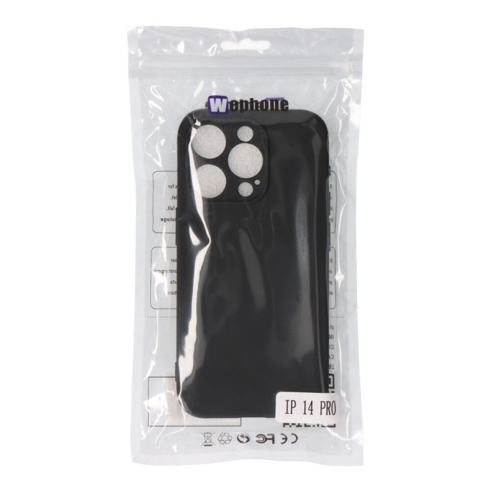 Carcasa negra de plástico soft touch para iphone 14 pro 2