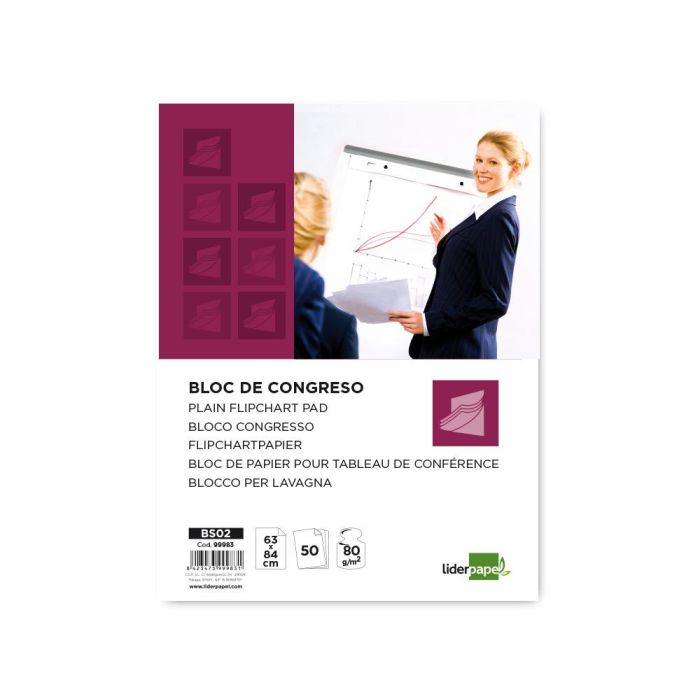 Bloc Congreso Liderpapel Liso 630x840 mm 50 Hojas 80 gr-M2 2