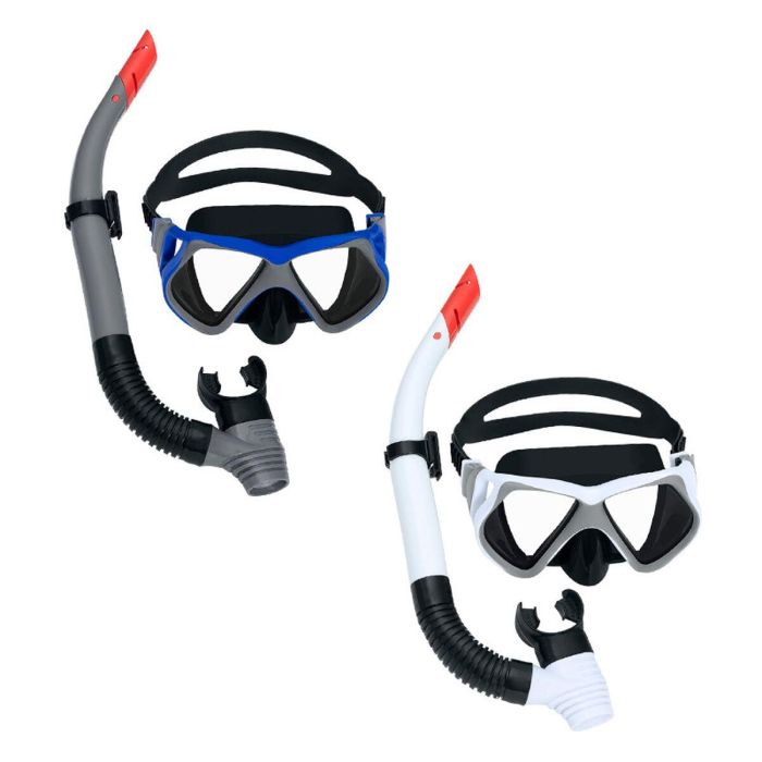Gafas de Buceo con Tubo Bestway Blanco Gris Adulto (1 unidad) Gafas de Buceo con Tubo Bestway Blanco Gris Adulto (1 unidad)