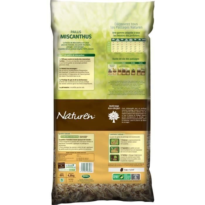 Mantillo Miscanthus NATUREN 60L 1 Mantillo Miscanthus NATUREN 60L 1