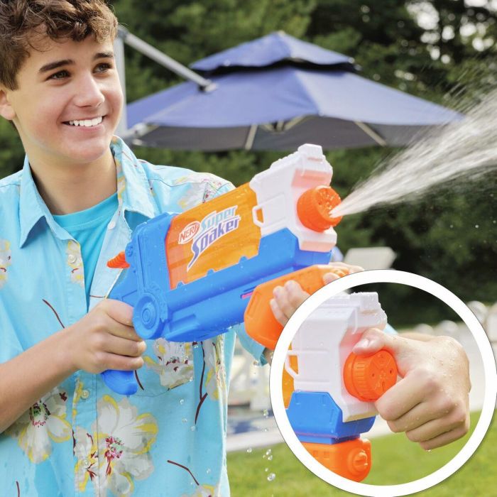 Nerf Super Soaker SOA Flip Fill Pistola de Agua, 4 Estilos de Rociado, Lanzador Juguete 21,5x45 cm Niños +6 Años 19