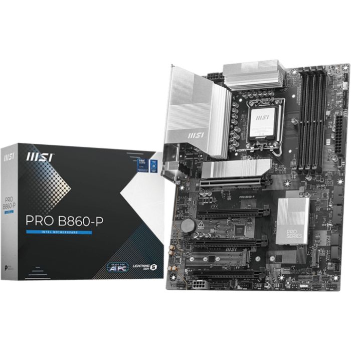 MSI PRO B860-P Placa Base Intel B860 LGA 1851 Socket V1 ATX para Intel Core Ultra Series 2 0 MSI PRO B860-P Placa Base Intel B860 LGA 1851 Socket V1 ATX para Intel Core Ultra Series 2 0